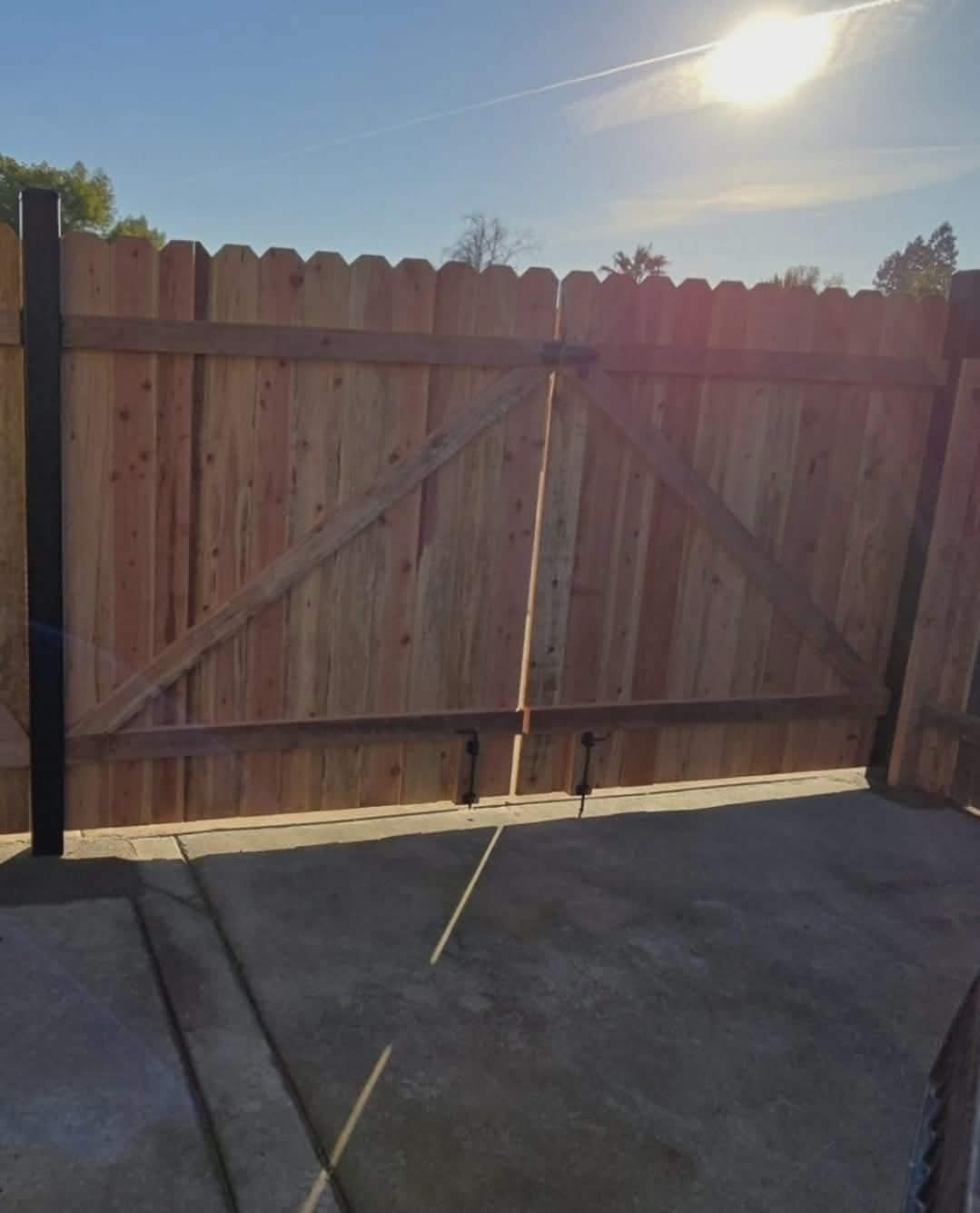 Custom Wood Drive Gate